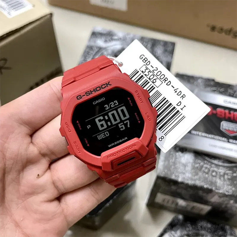 G-Shock G-Squad (Bluetooth) Red Out Sports Men's Watch- GBD-200RD-4